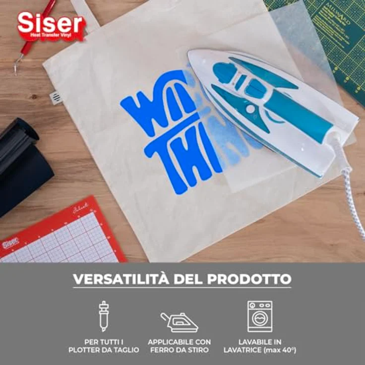 Siser Fluo Transferfolie, PVC-frei für Cad-Cut Anwendungen, Schnittbreite 30 cm, Blau – Bild 5