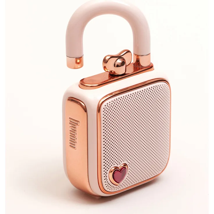 Divoom Lautsprecher LoveLock Bluetooth pink, tragbarer Mono-Lautsprecher mit 5 W RMS-Leistung
