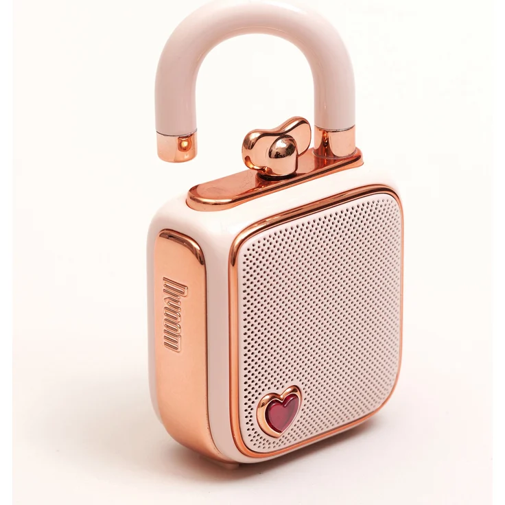 Divoom Lautsprecher LoveLock Bluetooth pink, tragbarer Mono-Lautsprecher mit 5 W RMS-Leistung