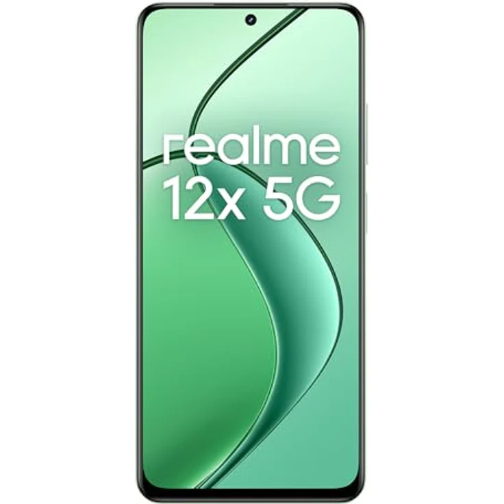 Realme 12x 5G Smartphone 6+128 GB, 50MP AI Camera, TÜV SÜD 48-Month Fluency Protection, 120Hz Eye Comfort Display, 360° NFC, 5000mAh Battery, Feather Green – Bild 2
