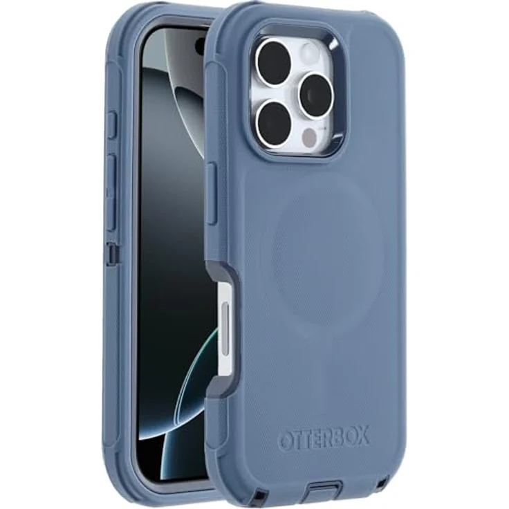 OtterBox Defender Series MagSafe Hülle für iPhone 16 Pro, stoßfest, sturzsicher, extrem robust, Blau – Bild 1