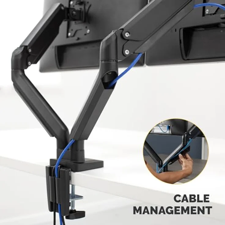 Fellowes 8042501 Platinum Series Doppel-Monitorarm für Bildschirme bis 68.58 cm, 27 Zoll – Bild 6