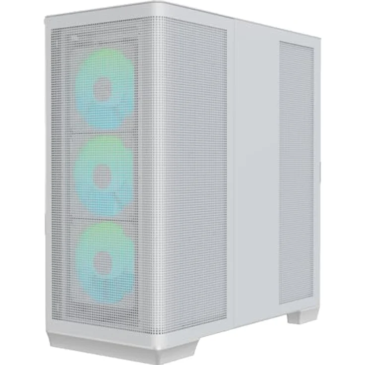 APNX GEH Midi APNX C1-R-WT-V1 (W/MicroATX/MiniITX), Weißer Midi-Tower PC-Gehäuse mit Kabelmanagement – Bild 1