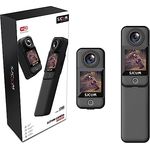 SJCAM C300 Action Kamera 4K30fps, 1.33'' Dual Touchscreen Sportkamera, 2.4G/5G Dual WiFi 20MP Helmkamera, 6-axis EIS Unterwasserkamera 30m Wasserdicht mit 2800+1000mAh Dual Akku (Black C300)