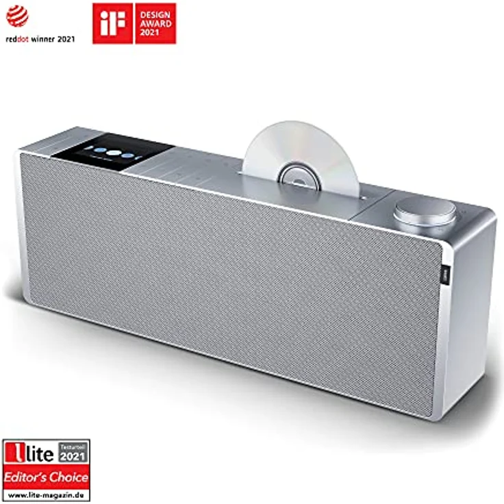 Loewe Klang s3 Lichtgrau, Stereo Smartradio mit CD Player, 120 Watt, DAB, DAB+, UKW, Amazon Music, Spotify Connect, Deezer, Bluetooth, USB, Internetradio, Digitalradio, WLAN Radio, mit App Steuerung – Bild 2