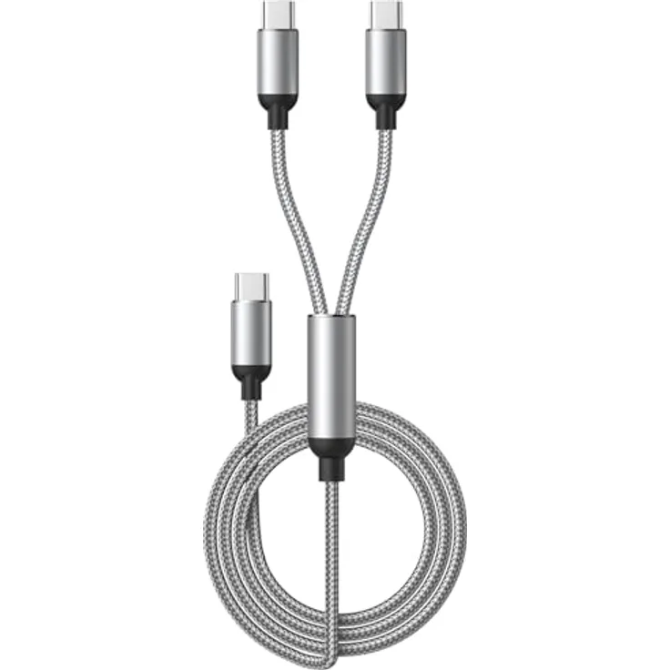 Aioneus 2 in 1 Multi USB C Kabel, 60W 3A PD3.0 Schnellladung [1,2M], geflochtenes Nylon-Kabel für iPhone 17, 16, 15 Pro Max, Samsung Galaxy S25, S24 Ultra, iPad, MacBook