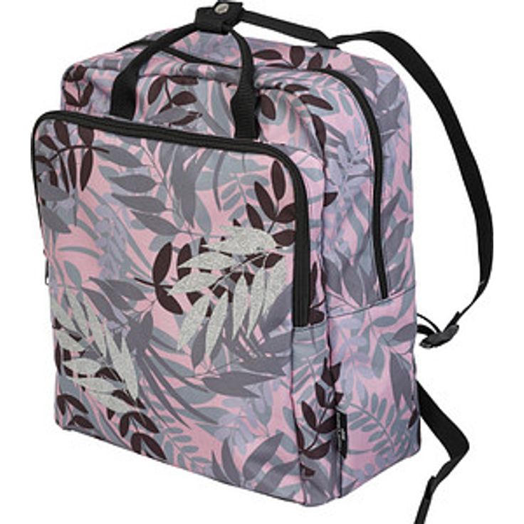 Faber-Castell Rucksack Daily Sparkle, Laptop-Tasche aus grauem Kunststoff mit gepolstertem Fach für bis zu 15,6 Zoll
