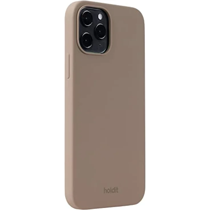 Holdit Silikonhülle iPhone 12/12 Pro (6,1”) - 0,8mm Ultra dünn Handyhülle Silikon - Trendy Slim Silicone case mit Voller Schutz (erhöhte Kante für Kameraschutz) - Mocha Brown – Bild 2