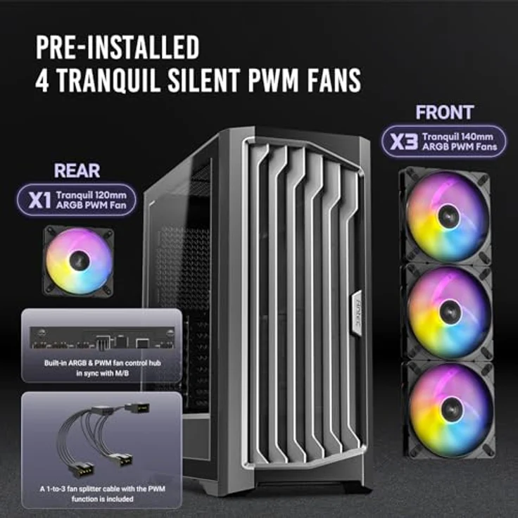 Antec GEH Performance 1 FT ARGB Full Tower Schwarz mit RTX 40-Support – Bild 4