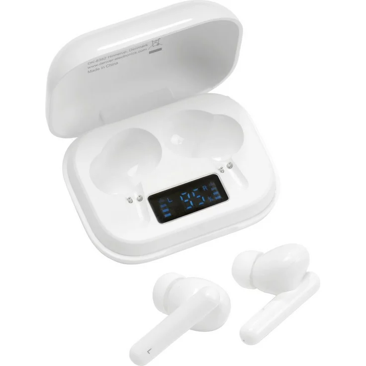 Hanseatic HWE-23, Wireless In-Ear-Kopfhörer mit LED Ladestandsanzeige, Bluetooth 5.0, weiß