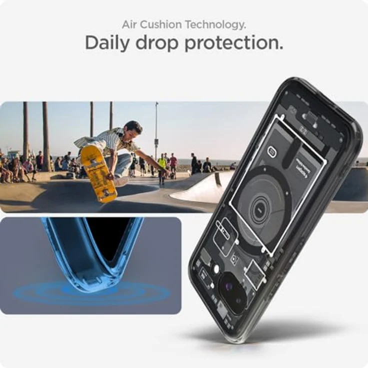 Spigen Ultra Hybrid MagFit Hülle für Google Pixel 9a, Kompatibel mit MagSafe - ZeroOne Black - Schutzrand für Display und Kamera, Eckschutz dank Air Cushion Technologie, Maßgeschneidert für alle Anschlüsse – Bild 5