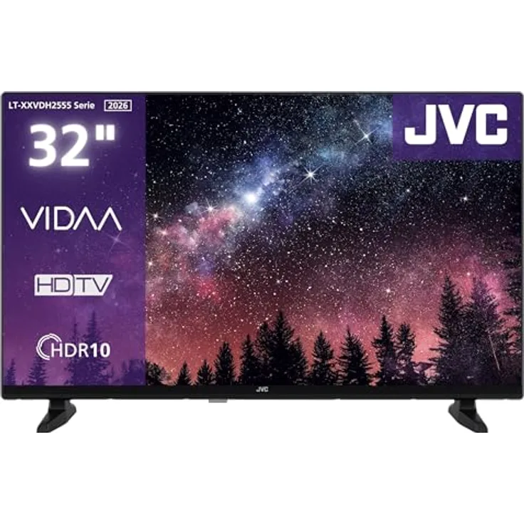 JVC LT-32VDH2555, 32 Zoll Smart TV mit VIDAA, HD-Ready, HDR, Triple-Tuner und WLAN
