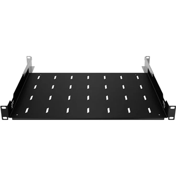 Stalflex 19 Zoll Server Netzwerkschrank 1U 350mm, Hochbelastbarer Stahl, Belüftetes Rackmontage Kragarmtablett, Universell Einstellbar, 19 Zoll Fachboden – Bild 5
