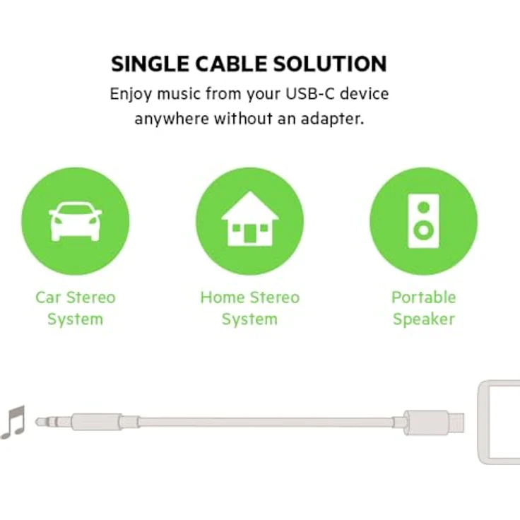 Belkin RockStar Audiokabel mit USB-C-Stecker (USB-C--3,5-mm-Klinken-Audiokabel, USB-C--AUX-Kabel, 0.9 m) – Bild 5