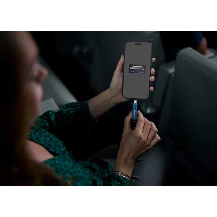 SanDisk Phone Drive, Flash-Laufwerk 2-in-1, iPhone Speicher 256GB (Automatisches Backup, Passwortschutz, Verschlüsselung) Metallic Sky – Bild 5
