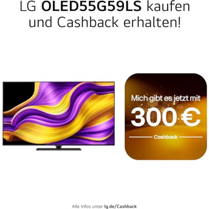 LG OLED55G59LS, 55 Zoll 4K OLED evo AI TV mit α11 Gen2 4K AI Prozessor, webOS 25, 120Hz (VRR bis 165Hz) und Gallery Design – Bild 2