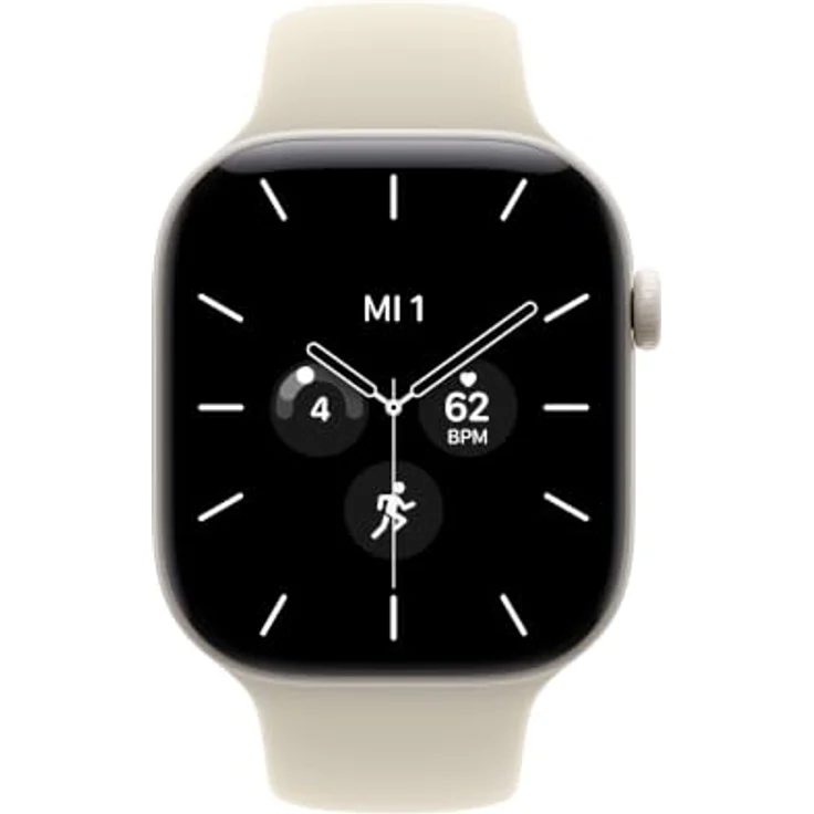 Apple Watch Series 12 Cellular 46mm, Perlweiß Keramik Case, Sand Sport Band, Gesundheits- und Fitness-Tracker, Schnellladefunktion – Bild 2