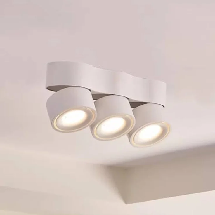 Arcchio LED Deckenleuchte 'Rotari' (Modern) in Weiß aus Aluminium für Wohnzimmer & Esszimmer (3 flammig) - Energiesparende LED-Deckenlampe von Arcchio – Bild 2