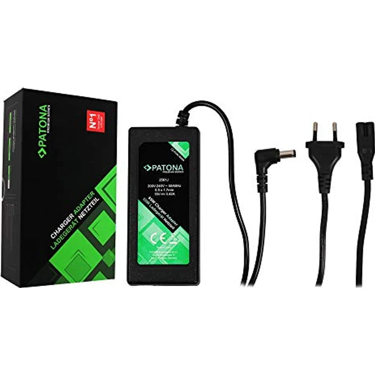 Patona Premium Notebook Netzteil (65 W), schwarzes Laptop-Netzteil mit hoher Leistung und Sicherheitsstandard – Bild 1