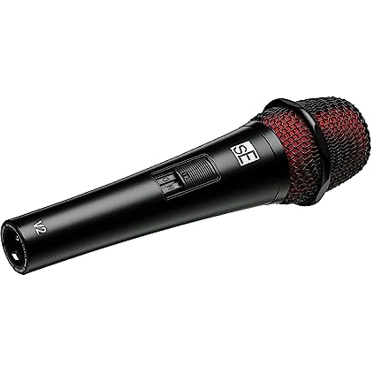 SE Electronics V2 Switch, Maßgeschneidertes Supernieren-Kapsel-Design, Anti-Rutsch-Schalter, Windschutzscheibe, stoßdämpfende Halterung, Vollmetallgehäuse, vergoldeter XLR-Stecker – Bild 3