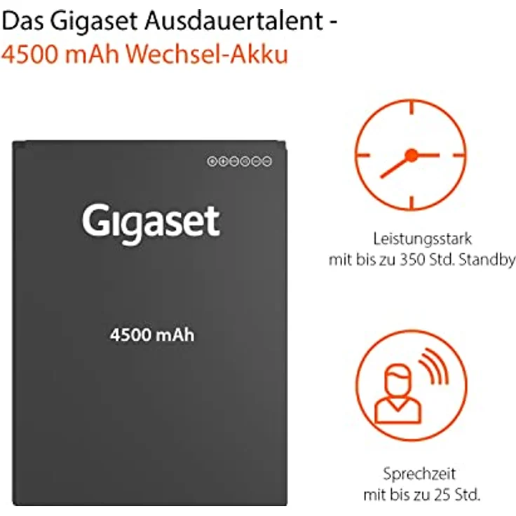 Gigaset Original-Akku für GS5-Serie, 4500 mAh Lithium-Polymer Akku, hergestellt in Deutschland – Bild 3