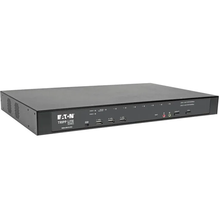 Eaton TIPPLITE 8-Port Cat5 KVM over IP Switch, 1U Rack-M, Virtual Media, 1 Lokaler & 1 Entfernter Benutzer, Schwarz