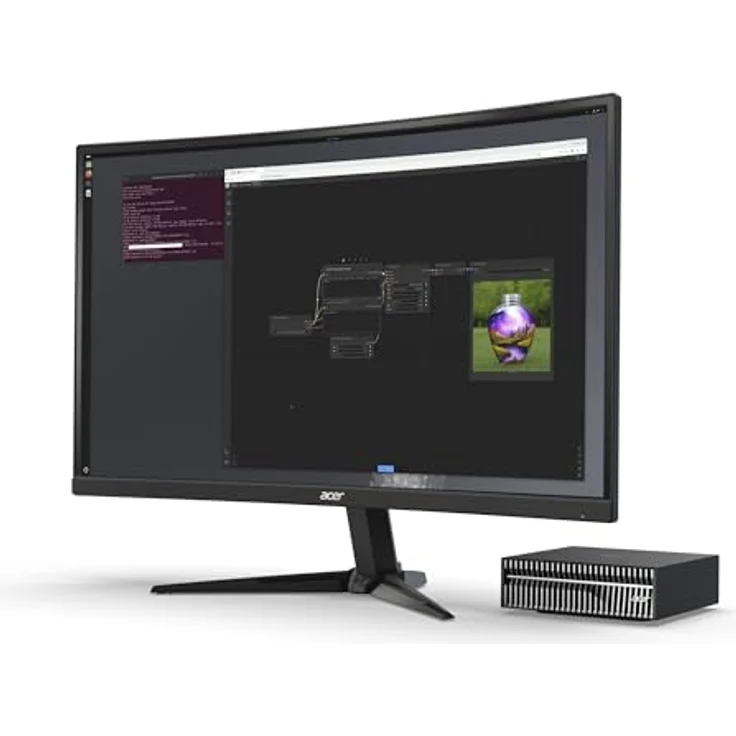 Acer Veriton AI GN100, Ultra Small Form Factor Desktop-PC mit NVIDIA Grace Blackwell GPU, 128 GB RAM, 4000 GB M.2 SSD, WiFi 7, Bluetooth 5.4, schwarz – Bild 3