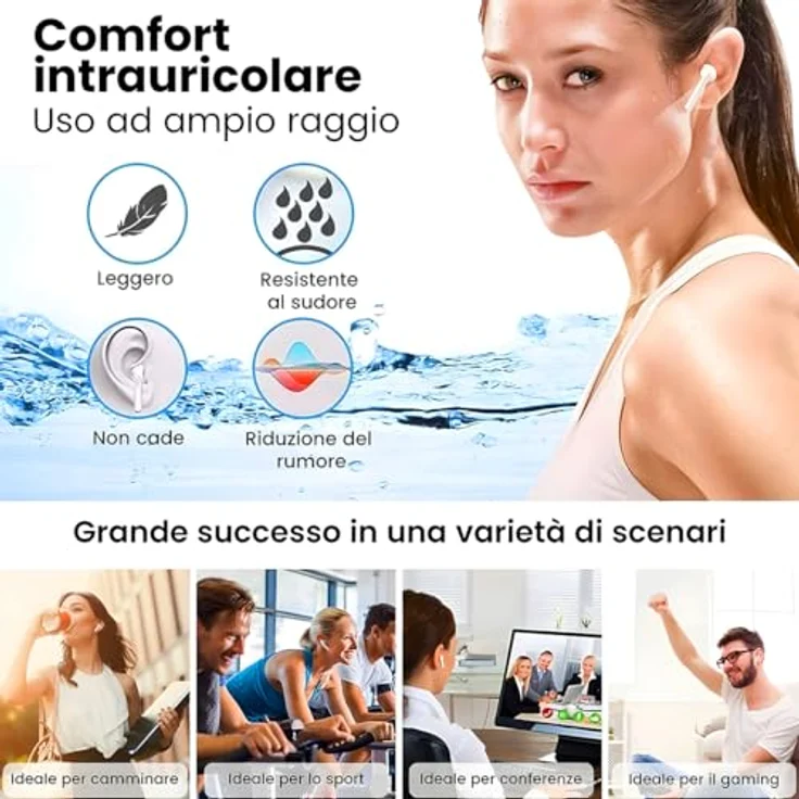 Dudao U15N Kabellose Kopfhörer, TWS, Bluetooth 5.1, Kopfhörer (35 mAh), Ladeetui (300 mAh), Weiß – Bild 8