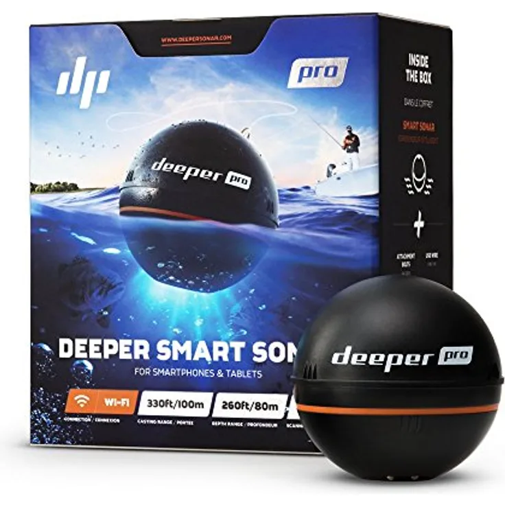 Deeper PRO smart Fischfinder - W-LAN Fischfinder für Kajak- und Belly Boot Angler