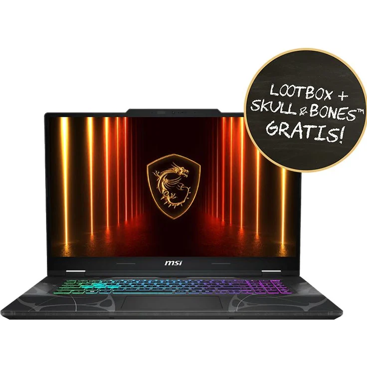 MSI Cyborg 17 B2RWFKG-056, 17.3" Notebook mit Intel Core i7 240H, 16GB RAM, 512GB SSD, NVIDIA RTX 5060, Schwarz