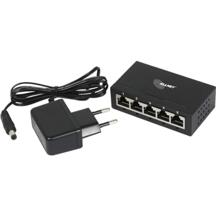 AllNet ALL-SG8005 Switch unmanaged, 5 Port Gigabit mit 5x LAN, lüfterlos, Plug and Play, stromsparend – Bild 2