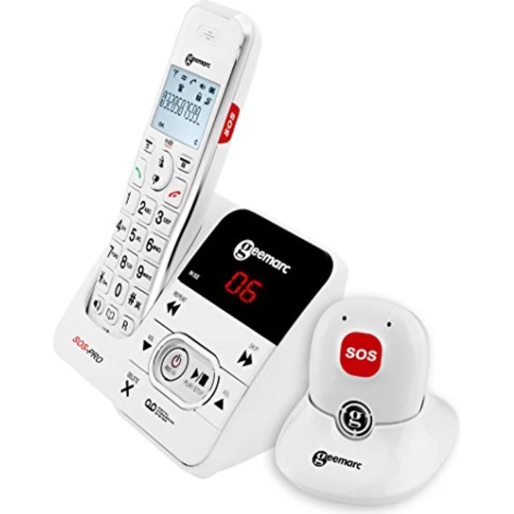 Geemarc AmpliDECT 295 SOS PRO schnurloses Großtastentelefon mit mobiler Freisprecheinrichtung (+Anrufbeantworter+ - Deutsche Version – Bild 5