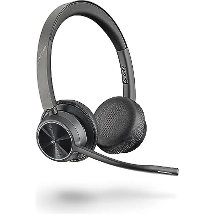 Plantronics Voyager 4320/R UC Stereo-Headset, kabellos, Geräuschunterdrückung, Schwarz