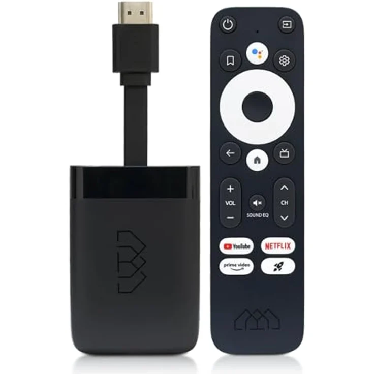 AB Cryptobox Homatics Dongle R 4K Media-Streaming-Client mit AV1 Unterstützung, 8GB Flash eMMC, Android TV Stick (Chromecast, Offizielles Android 10) – Bild 1