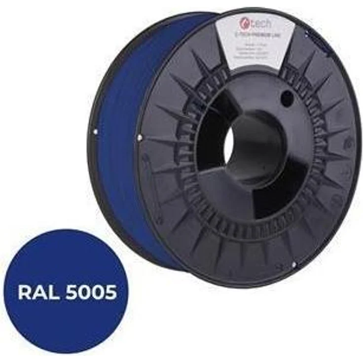 C-Tech Premium Line Filament ASA signalblau RAL5005 1,75 mm, 1 kg, 3D-Druckmaterial, Blau