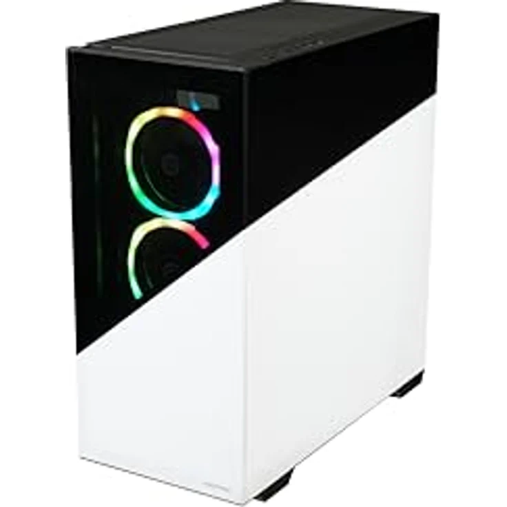 ENERMAXK8 ATX Mid Tower Gaming PC-Gehäuse Snow White aus gehärtetem Glas, inkl. 3 x ARGB PWM 12cm Lüfter - USB3.2 Gen1 und USB3.2 Type C; ECA-EK8-WW-ARGB – Bild 3