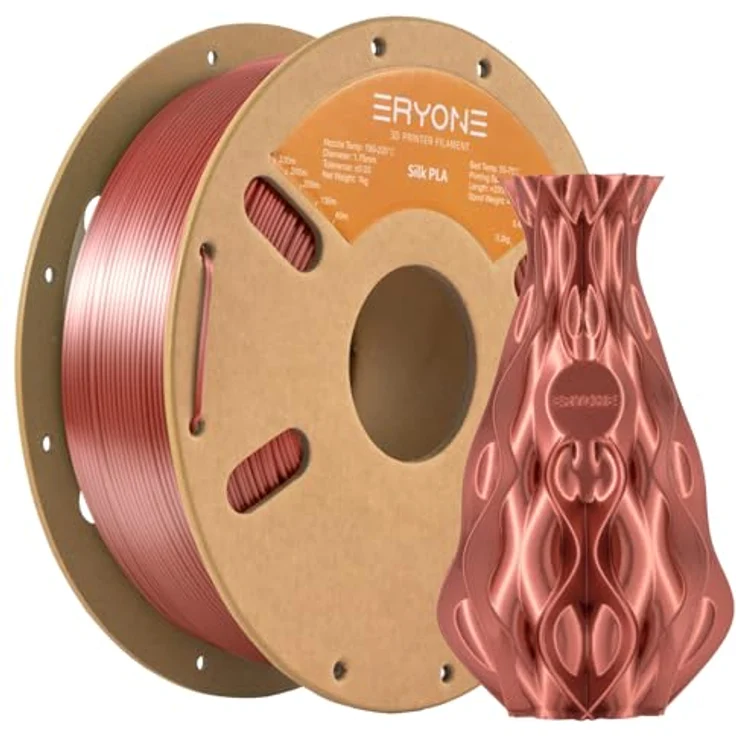 ERYONE Silk PLA Filament 1.75 mm, 1 kg Spule, Silk Rotes Kupferl, nicht toxisch, hohe Druckqualität – Bild 1