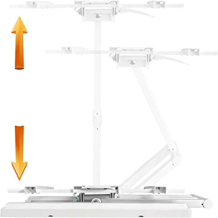 RICOO TV Wandhalterung Schwenkbar Neigbar für 45-85 Zoll in Weiß - Bis 50kg max VESA 400x400mm – Bild 5