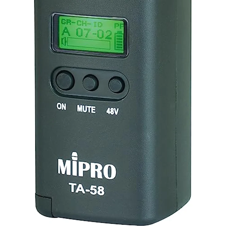Mipro TA-58 Digitaler Anstecksender für Mikrofone, Mikrofon – Bild 4