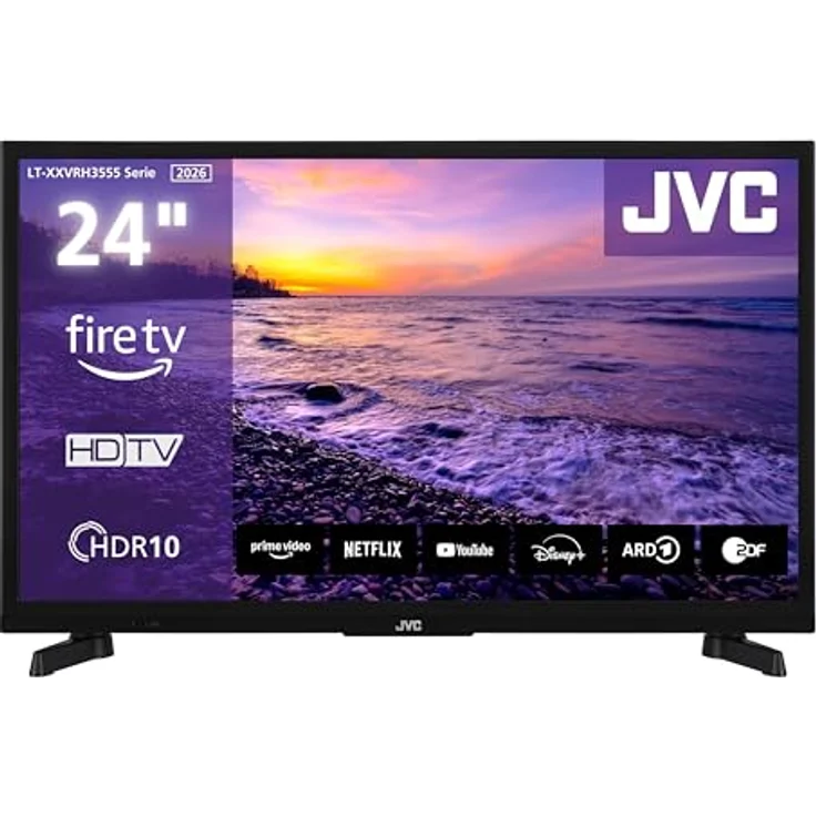 JVC LT-24VRH3555, 24 Zoll HD-Ready Smart TV mit Fire TV, Alexa-Sprachsteuerung, HDR, Triple Tuner und DTS Virtual X – Bild 1