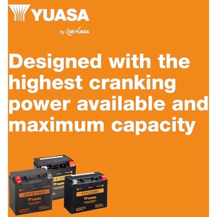 Yuasa GYZ16H WC, 12V Motorradbatterie mit 16,8Ah/C20, wartungsfrei, rüttelfest, schwarz – Bild 6