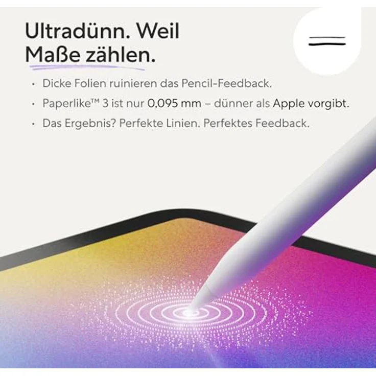 Paperlike 3 Folie (2x) für iPad Air 13” (2024/25) & iPad Pro 13” (2024) – Echtes Papiergefühl, blasenfreie Butterfly-Installation, schützt Apple Pencil-Spitze – Bild 5