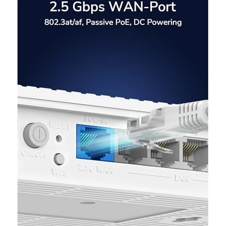 Cudy AX3000 2.5G Wi-Fi 6 Mesh PoE Router, 2976 Mbps, Schwarz, Dual-Band, PoE-Unterstützung, USB 2.0 Anschluss – Bild 7