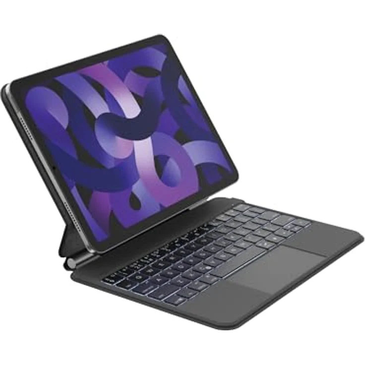 Belkin Pro Bluetooth-Tastatur mit Hülle und magnetischem Ständer, iPad Tastatur, Multi-Gesture-Steuerung, magnetische Befestigung des Apple Pencil, Multimedia-Tasten, iPad Air 10,9"/iPad Pro 11", schwarz – Bild 1