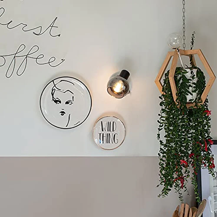 Qazqa Art Deco Spot schwarz mit Rauchglas - Vidro I - Rund - LED geeignet E14 – Bild 2