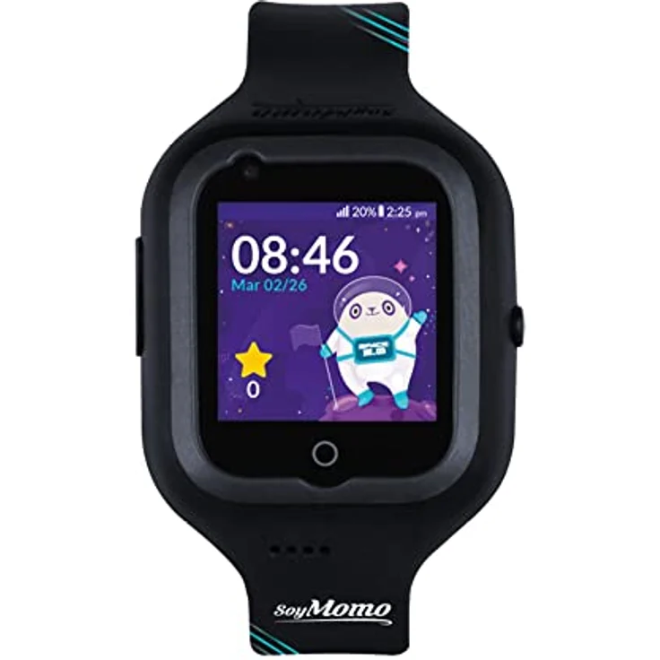 SoyMomo Space 2.0, GPS Smartwatch für Kinder, Schwarz, 1,4 Zoll mit Anruf- und Videoanruffunktion, SOS-Taste, wasserdicht – Bild 1