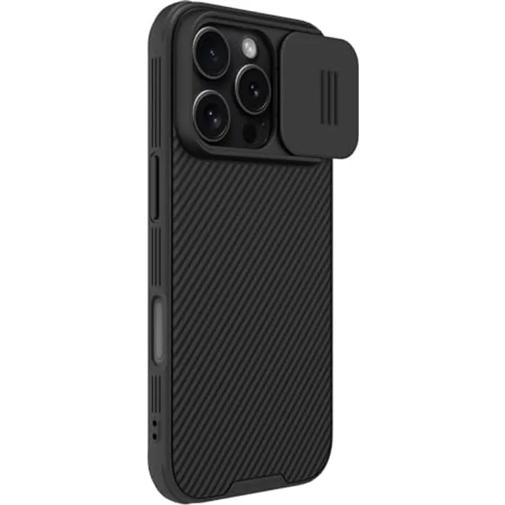 Nillkin CamShield Pro Kamera-Schutzhülle für Apple iPhone 16 Pro (16,3 cm / 6,3 Zoll), doppellagiger Schutz, TPU + PC (Eckstoßluftbeutel), Schwarz
