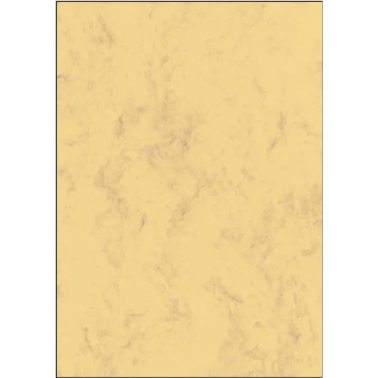 SIGEL DP553 Hochwertiger marmorierter Karton / Marmor-Papier / Urkundenpapier sandbraun, A4, 50 Blatt, Motiv beidseitig, 200 g – Bild 1