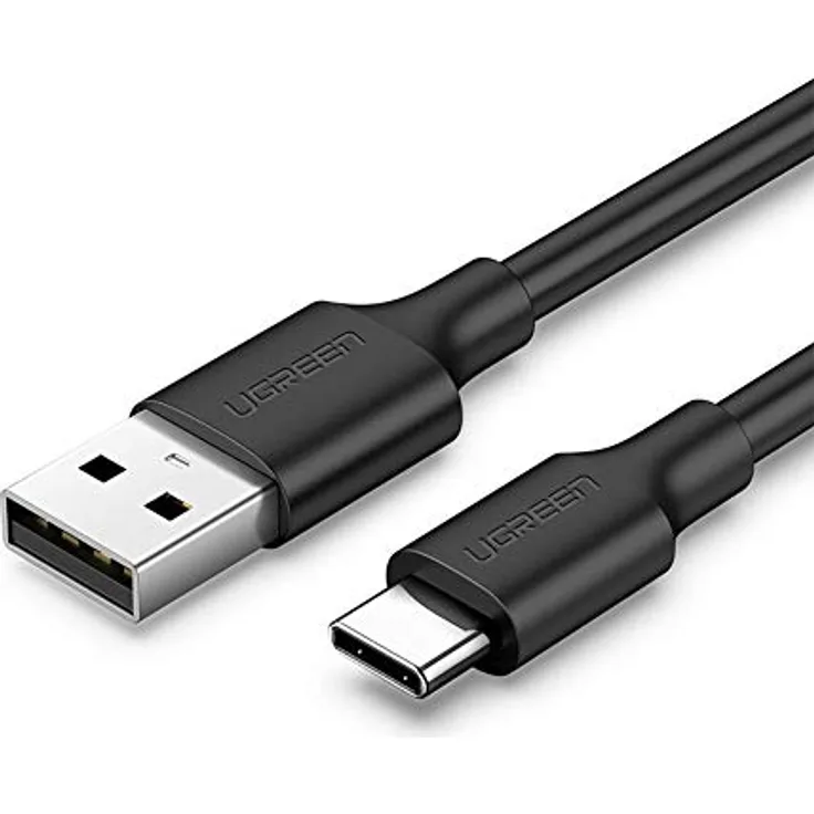 UGREEN 2.0 A USB-A & USB-C Lade- und Datenkabel, 50 cm, 3A, bis zu 480Mbps, Schwarz, 60115