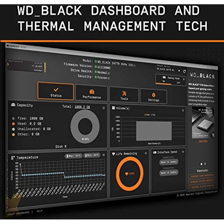 WD Black SSD SN770 NVMe 1TB PCIe Gen4 16GT-s M.2 2280 – Bild 6